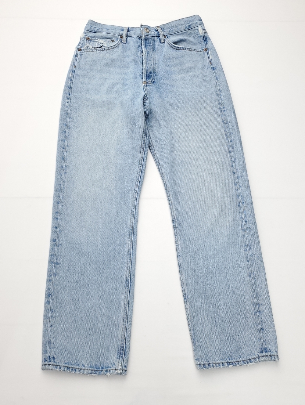AGOLDE 90s Womens Loose Fit Jeans in Snapshot/Light-Blue Straight-Leg Size 26 - Picture 3 of 15